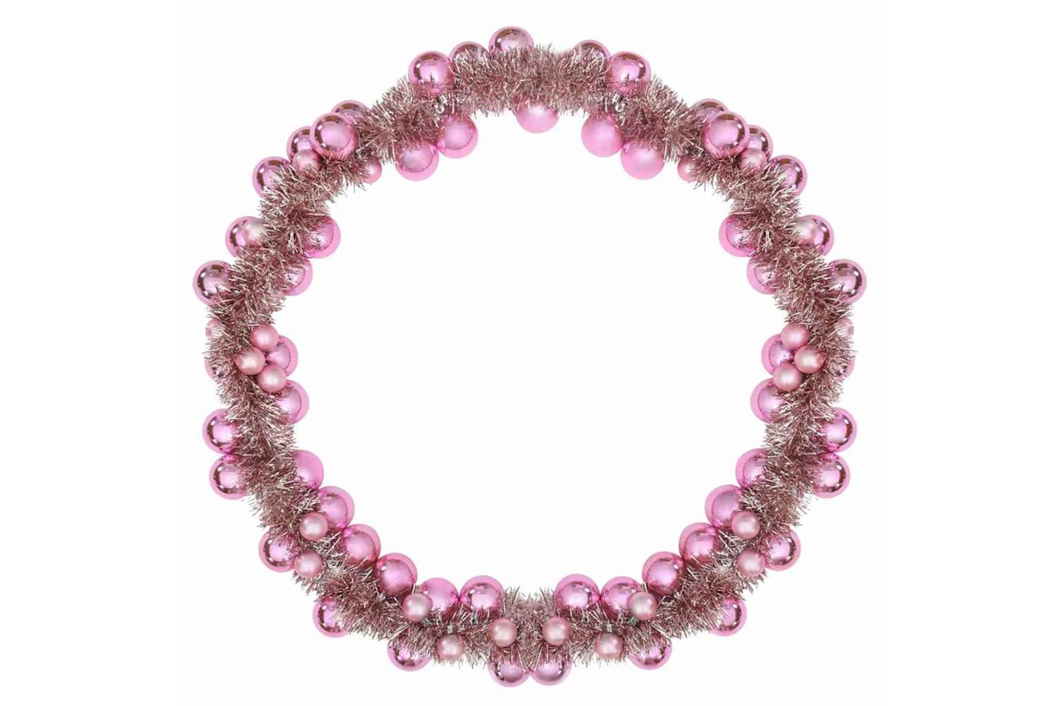 Vidaxl Christmas Ball Garland Pink 186 Cm Polystyrene-5