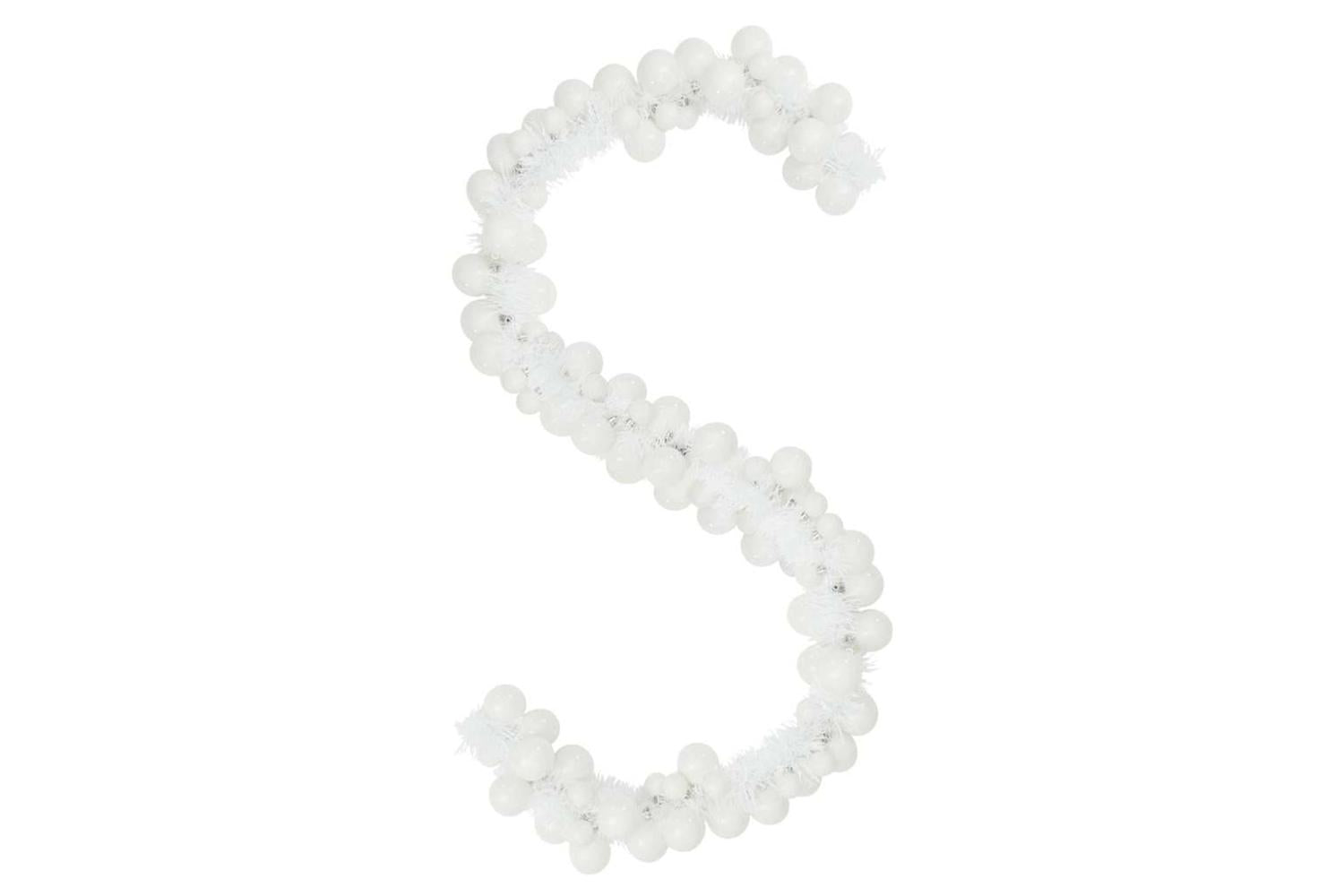 Vidaxl Christmas Ball Garland White 186 Cm Polystyrene-2