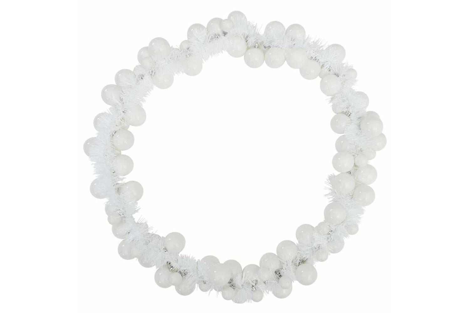 Vidaxl Christmas Ball Garland White 186 Cm Polystyrene-5