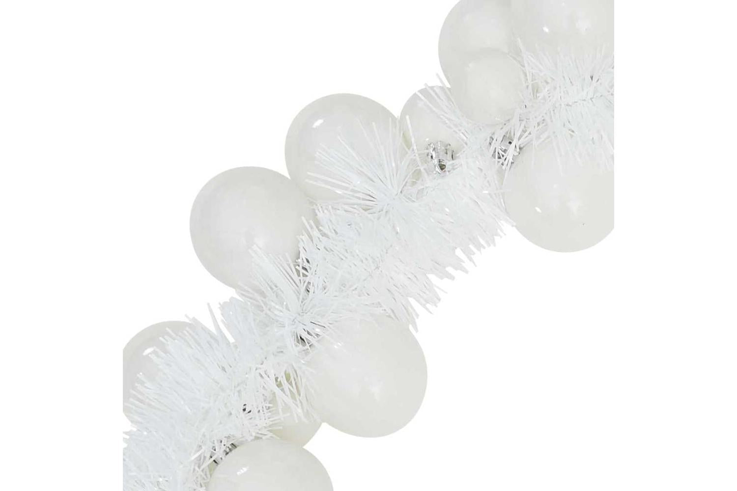 Vidaxl Christmas Ball Garland White 186 Cm Polystyrene-6