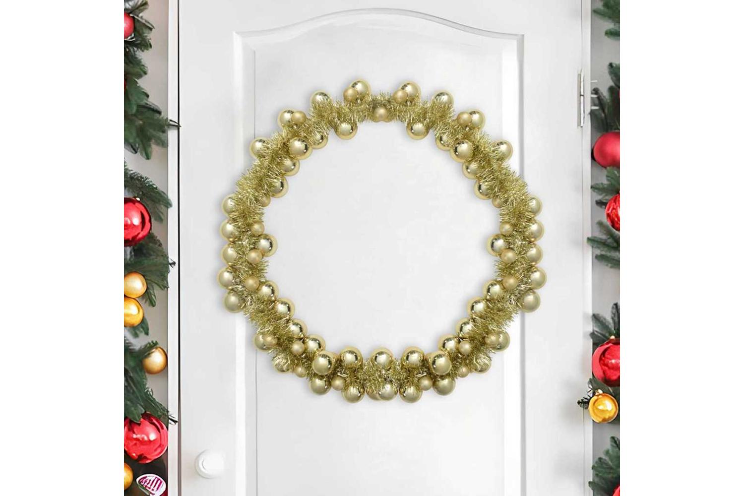 Vidaxl Christmas Ball Garland Gold 186 Cm Polystyrene-3