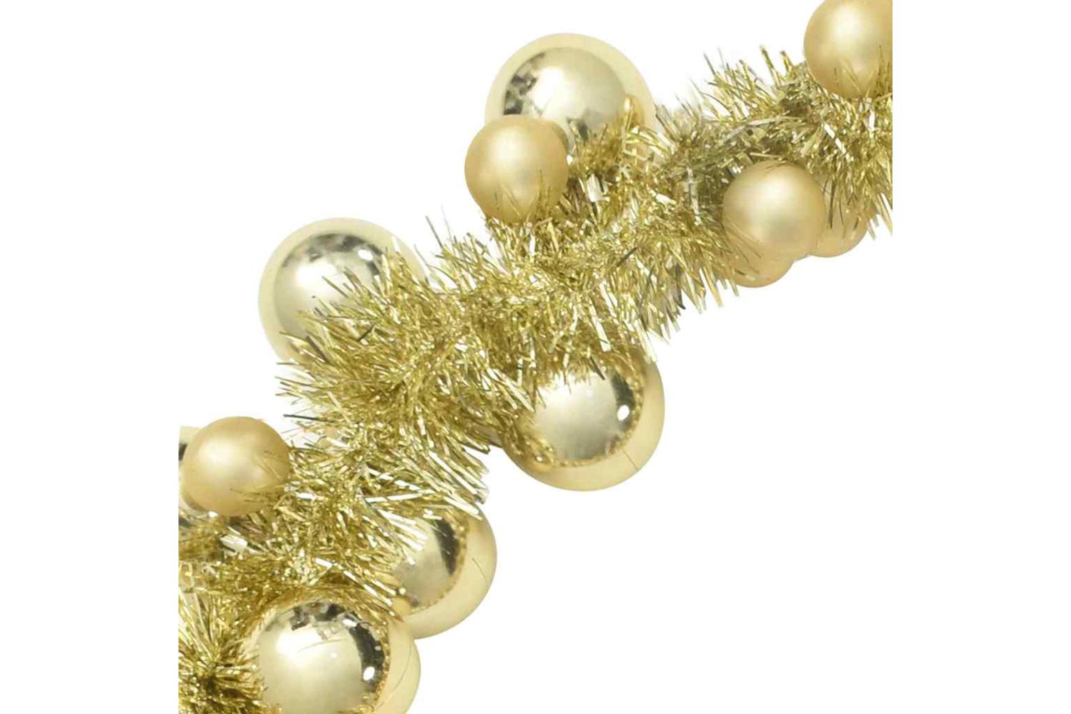 Vidaxl Christmas Ball Garland Gold 186 Cm Polystyrene-6