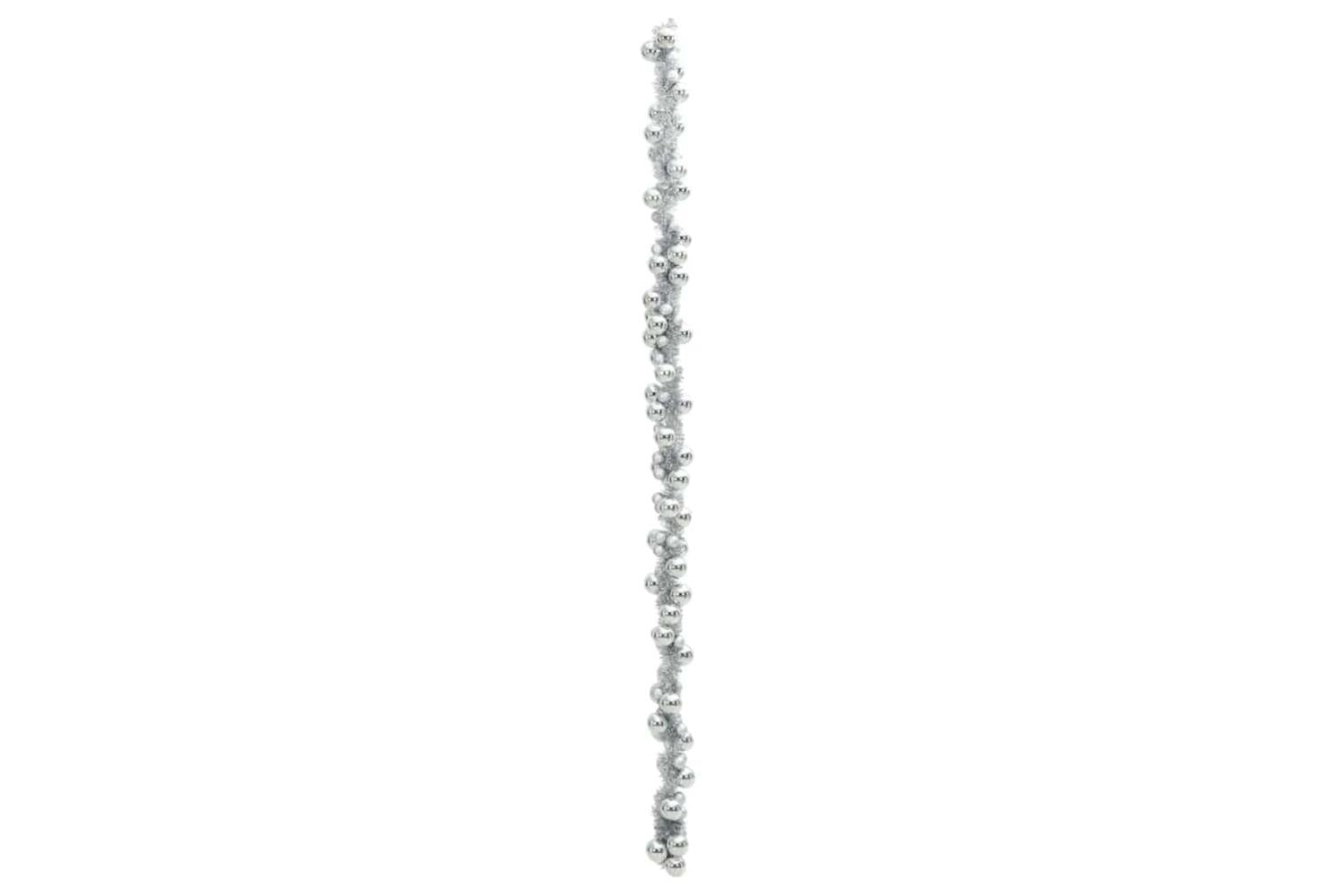 Vidaxl Christmas Ball Garland Silver 186 Cm Polystyrene-4