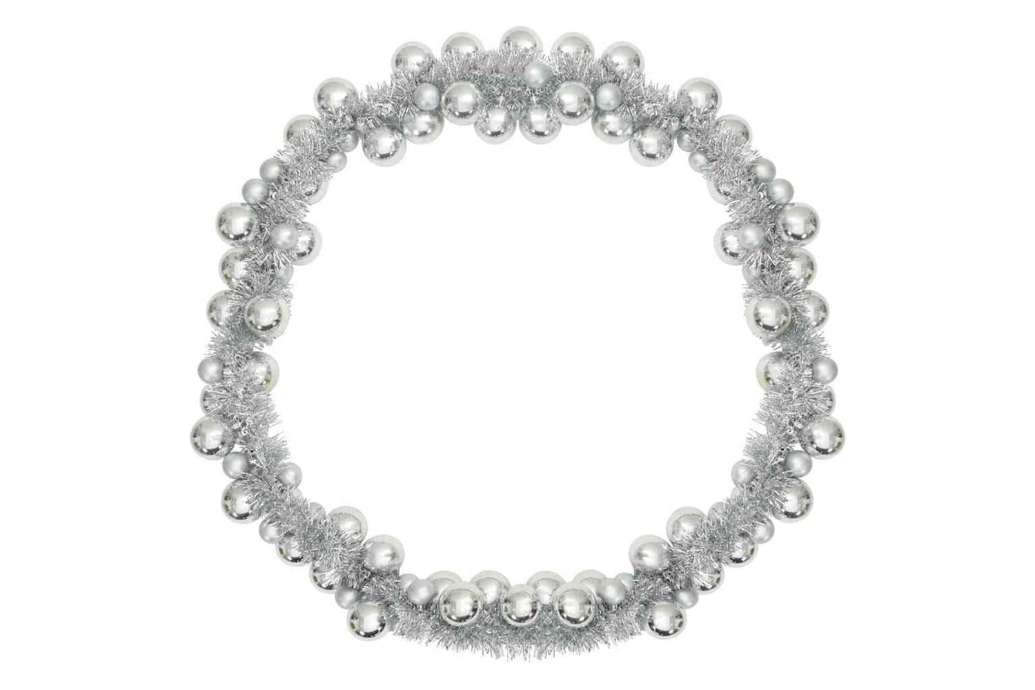 Vidaxl Christmas Ball Garland Silver 186 Cm Polystyrene-5