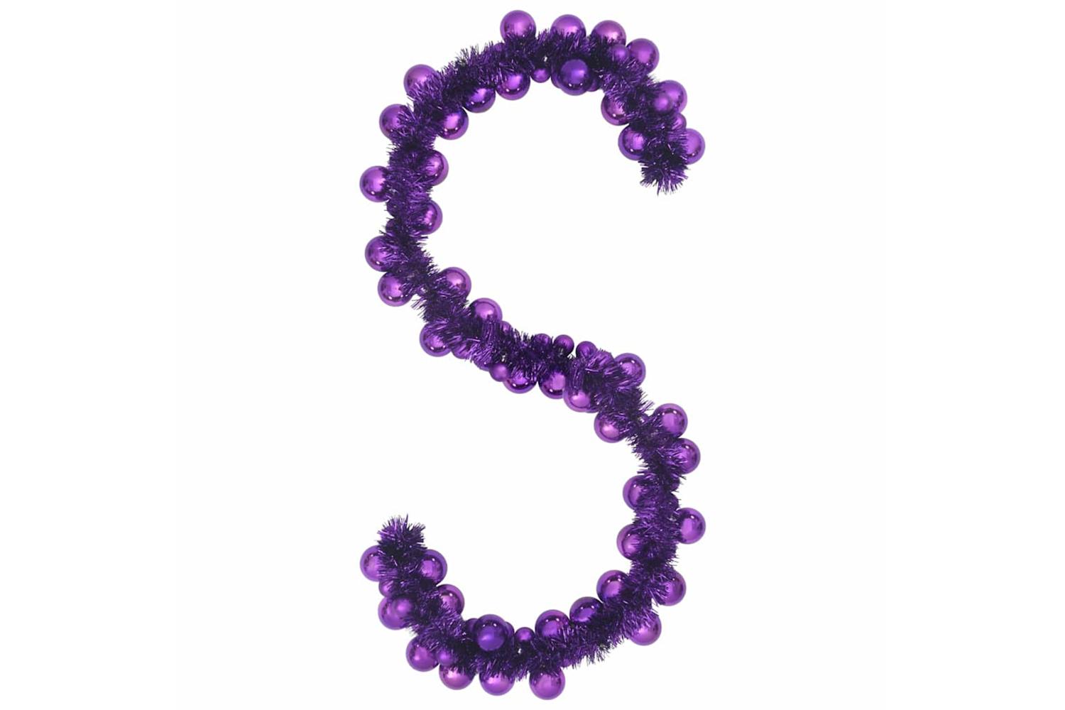 Vidaxl Christmas Ball Garland Lilac 186 Cm Polystyrene