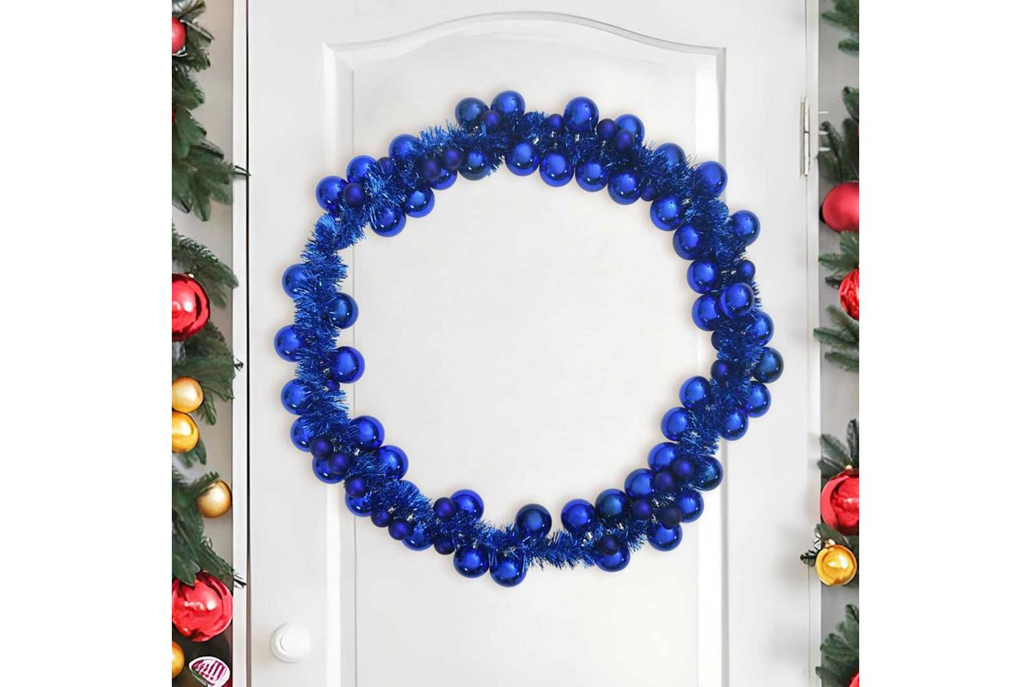 Vidaxl Christmas Ball Garland Blue 186 Cm Polystyrene-3