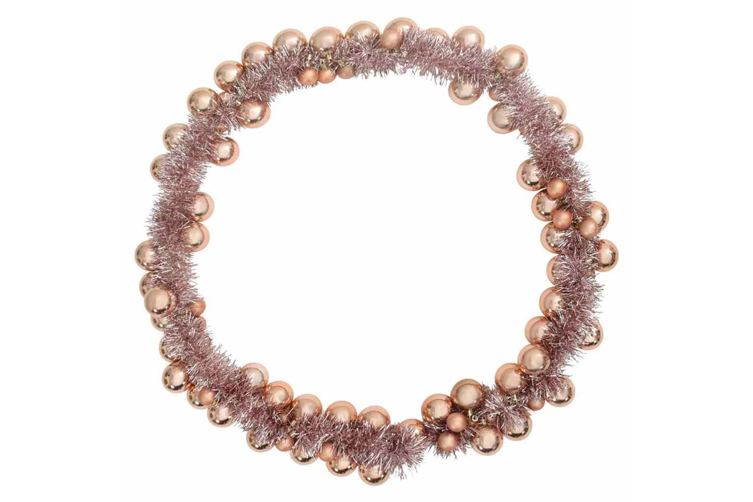 Vidaxl Christmas Ball Garland Rose Gold 186 Cm Polystyrene-5