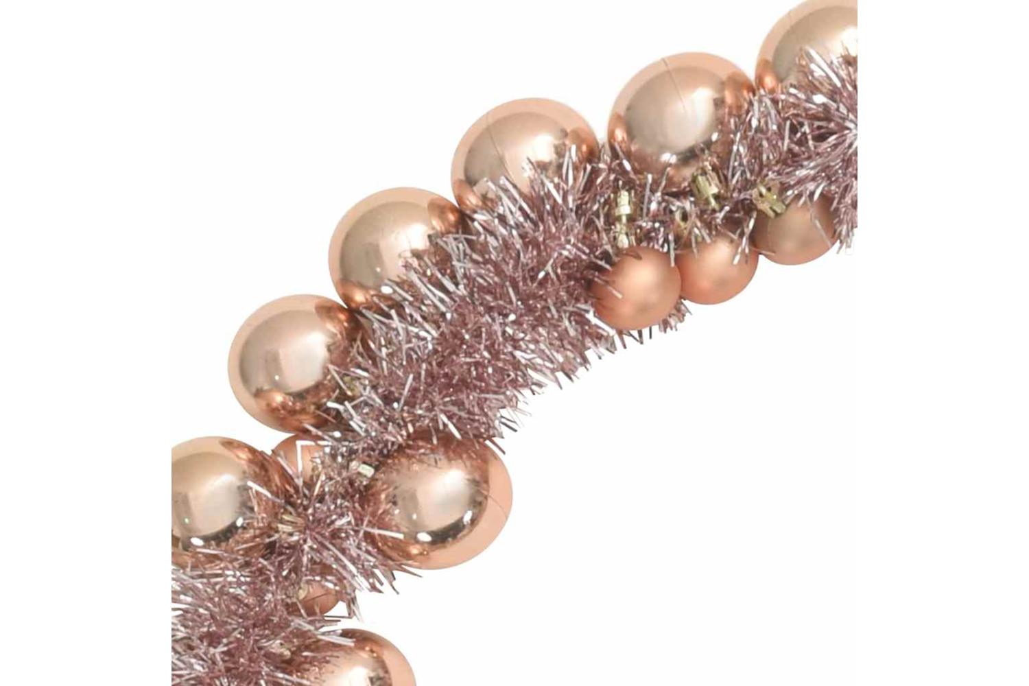Vidaxl Christmas Ball Garland Rose Gold 186 Cm Polystyrene-6