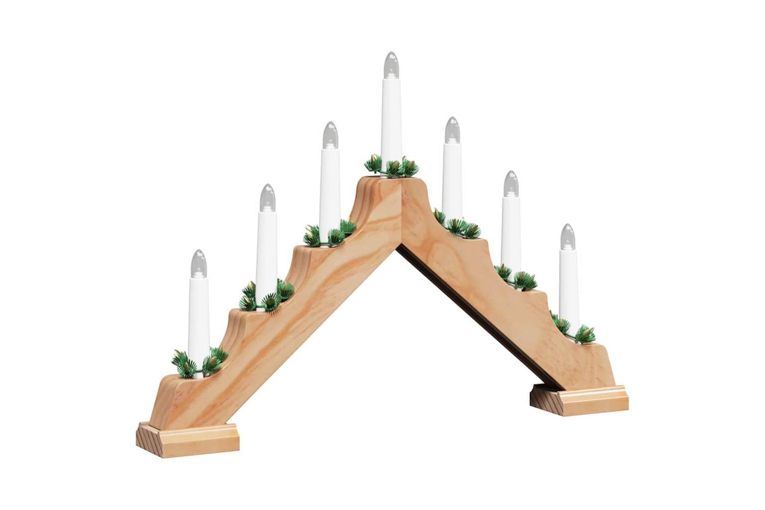 Vidaxl Christmas Candle Bridge Brown 395 X 5 X 29 Cm Solid Pine Wood-4