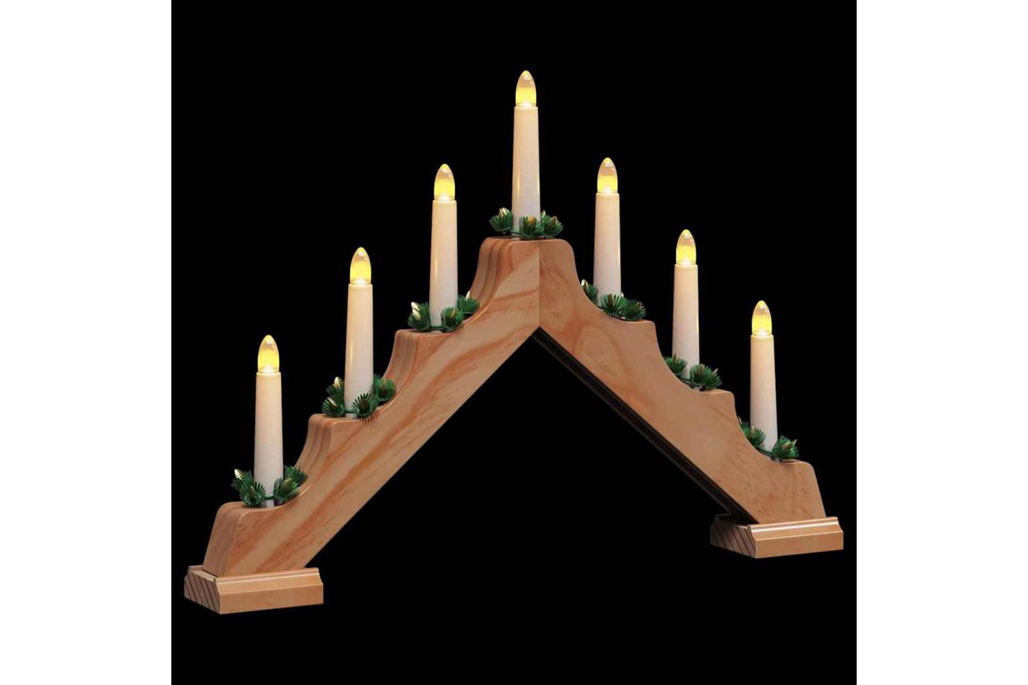 Vidaxl Christmas Candle Bridge Brown 395 X 5 X 29 Cm Solid Pine Wood-5