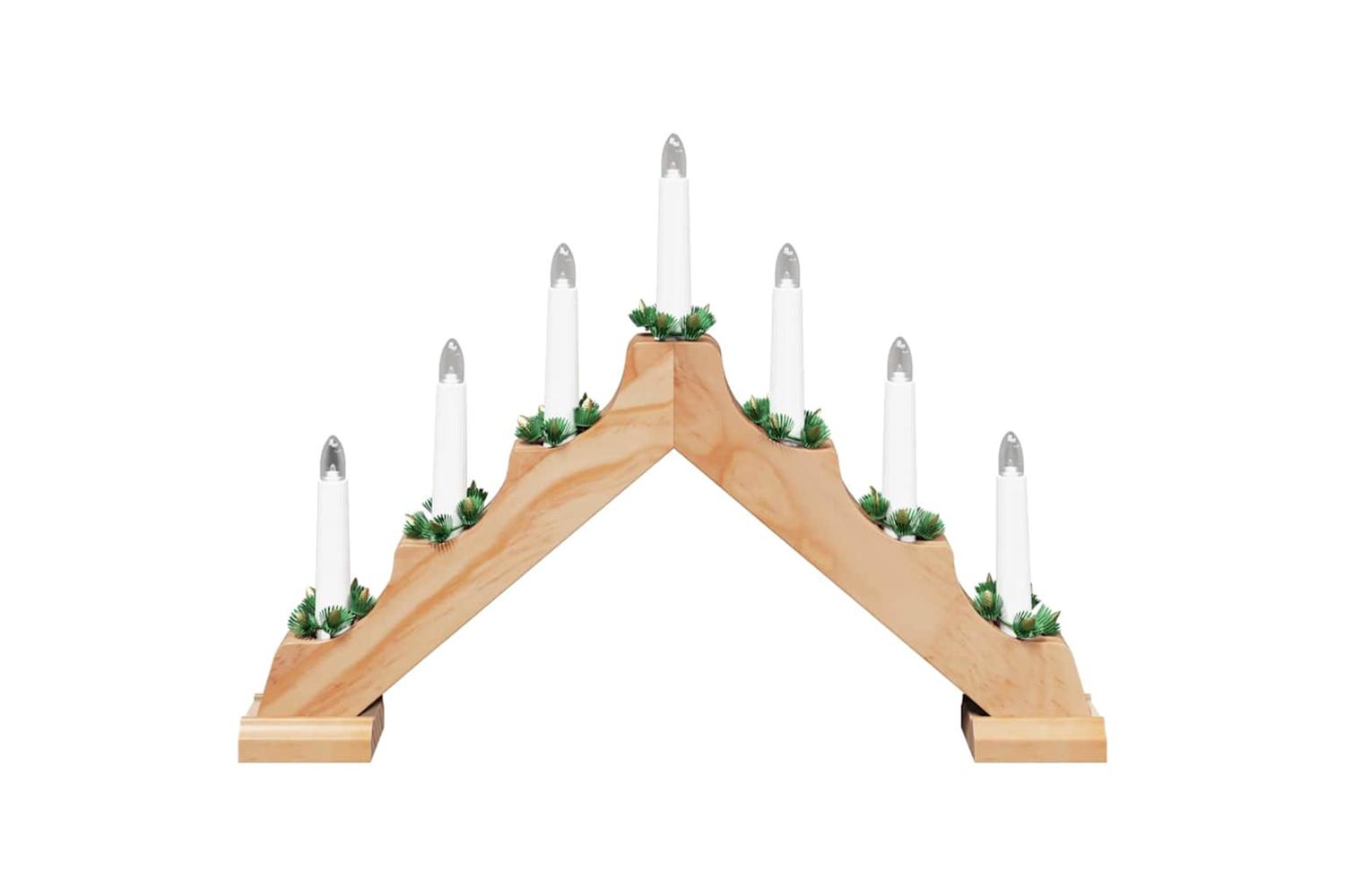 Vidaxl Christmas Candle Bridge Brown 395 X 5 X 29 Cm Solid Pine Wood-6
