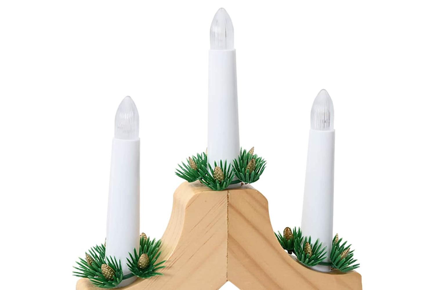 Vidaxl Christmas Candle Bridge Brown 395 X 5 X 29 Cm Solid Pine Wood-9
