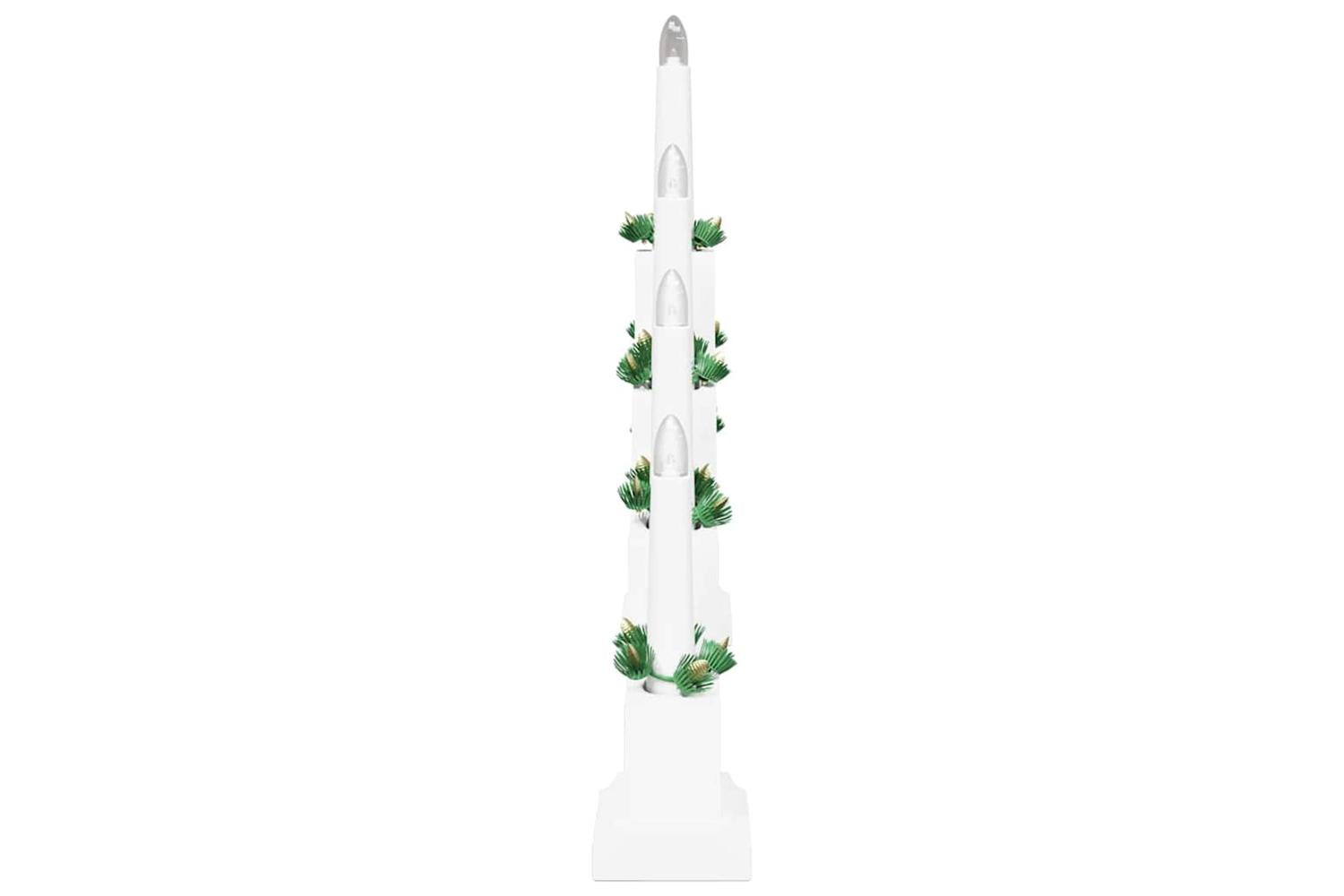 Vidaxl Christmas Candle Bridge White 395 X 5 X 29 Cm Solid Pine Wood-7