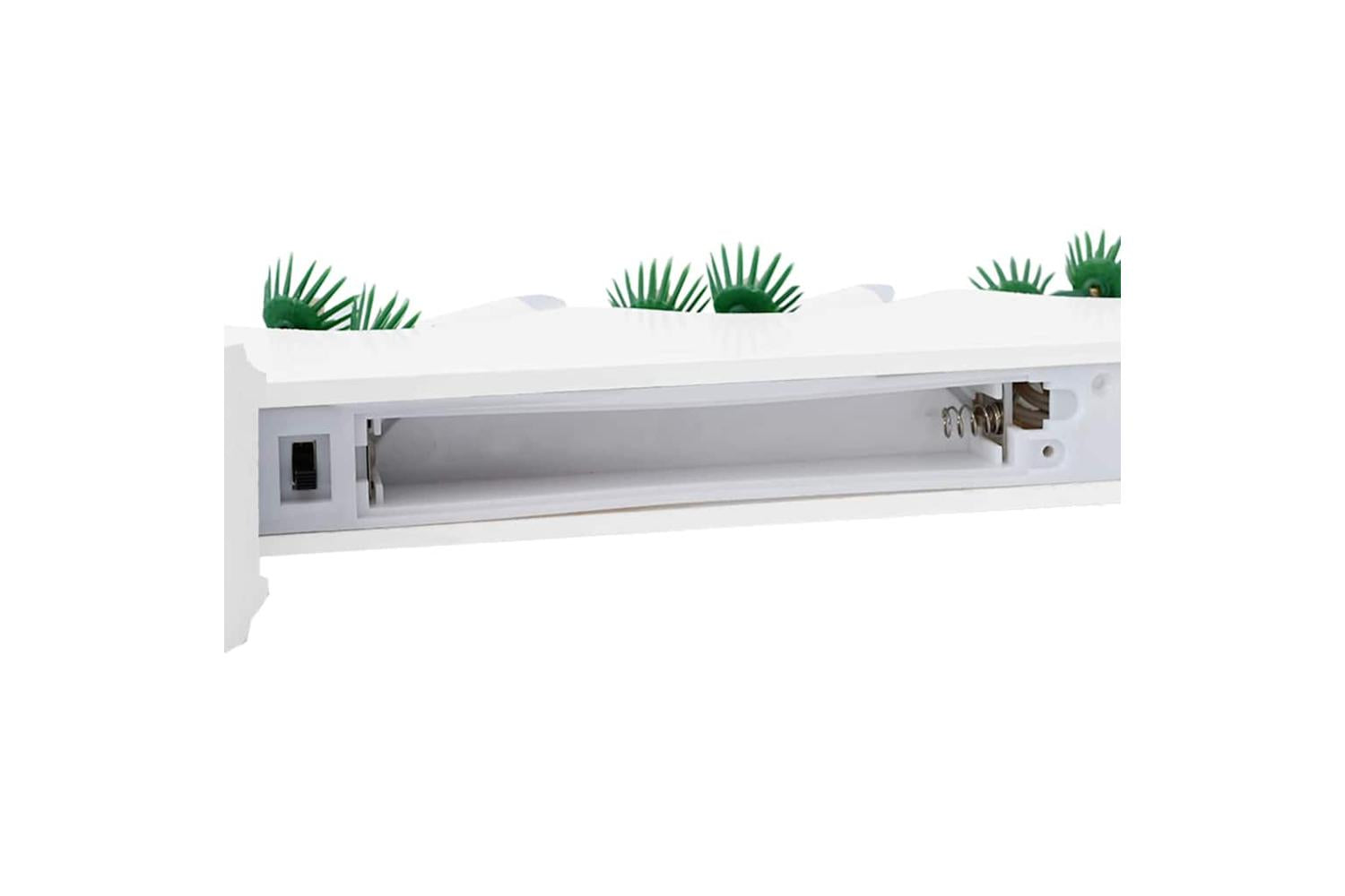 Vidaxl Christmas Candle Bridge White 395 X 5 X 29 Cm Solid Pine Wood-10