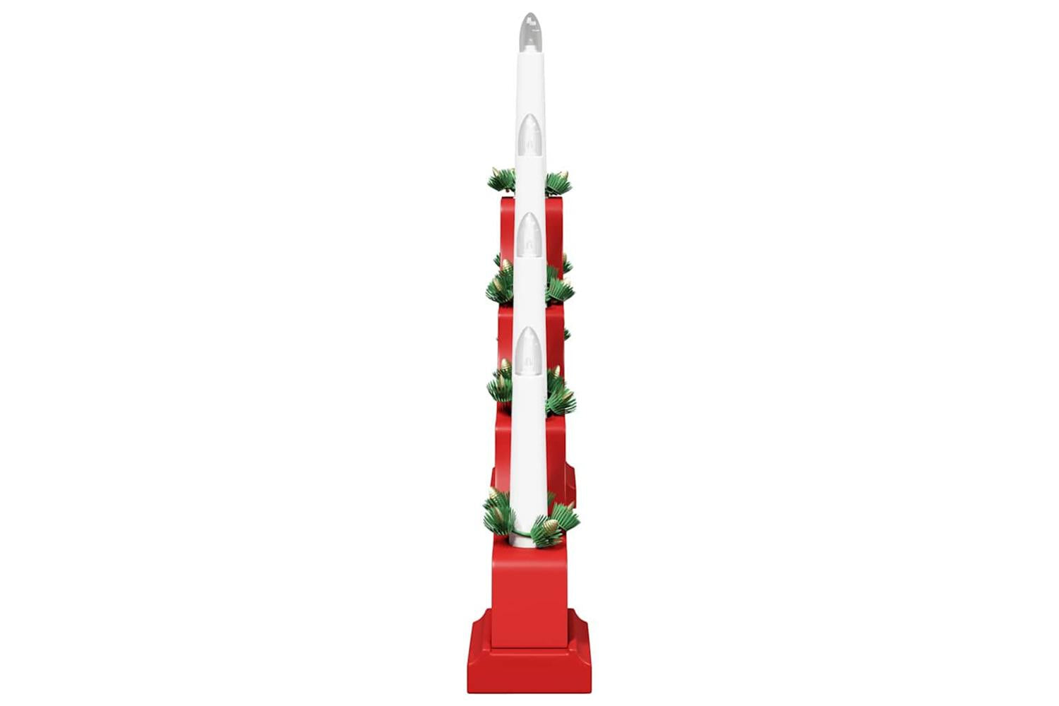 Vidaxl Christmas Candle Bridge With 7 Leds 3 Pcs Red 395 X 5 X 29 Cm-8