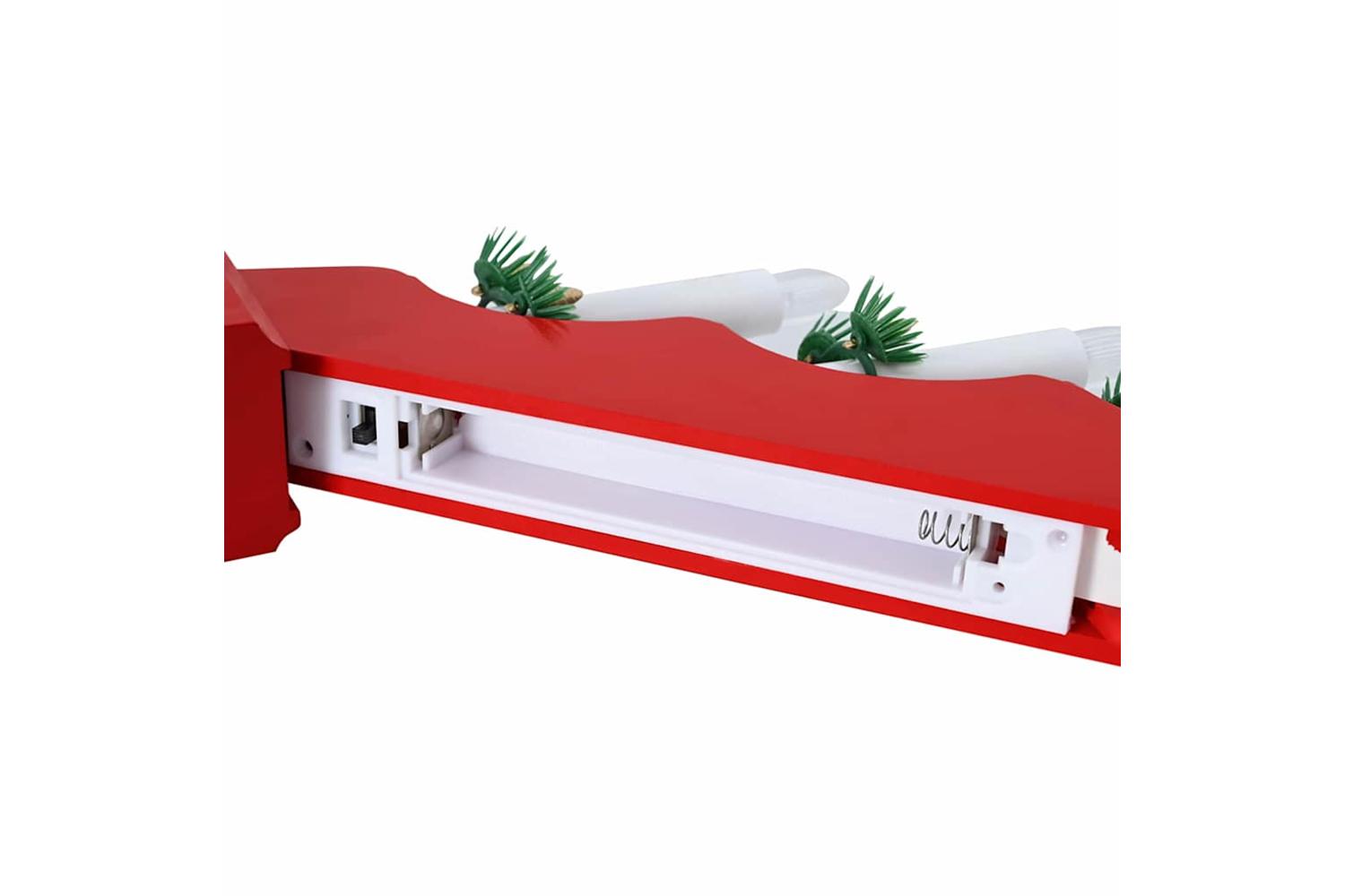 Vidaxl Christmas Candle Bridge With 7 Leds 3 Pcs Red 395 X 5 X 29 Cm-10