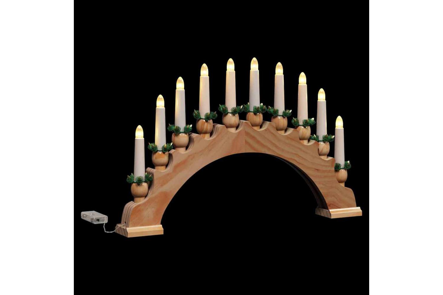 Vidaxl Christmas Candle Arch With 10 Led Candles Brown 47 X 5 X 29 Cm-5