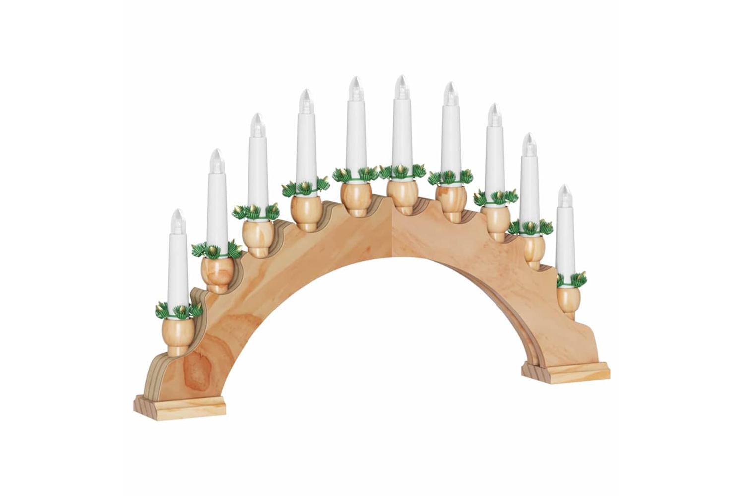 Vidaxl Christmas Candle Arch With 10 Led Candles Brown 47 X 5 X 29 Cm-8