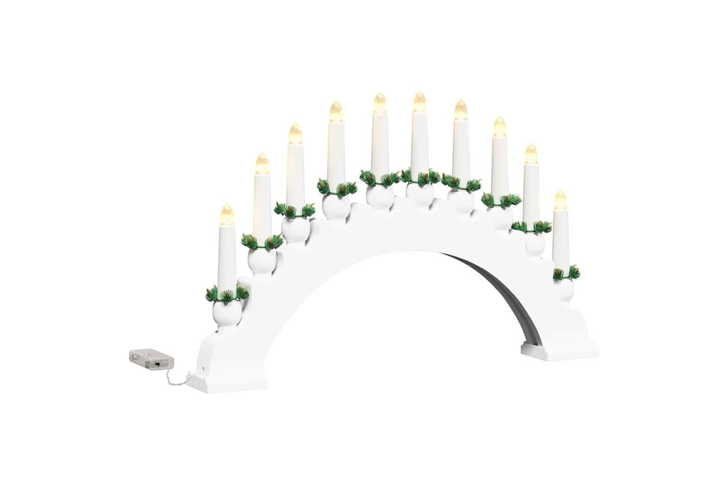 Vidaxl Christmas Candle Arch With 10 Led Candles White 47 X 5 X 29 Cm-2