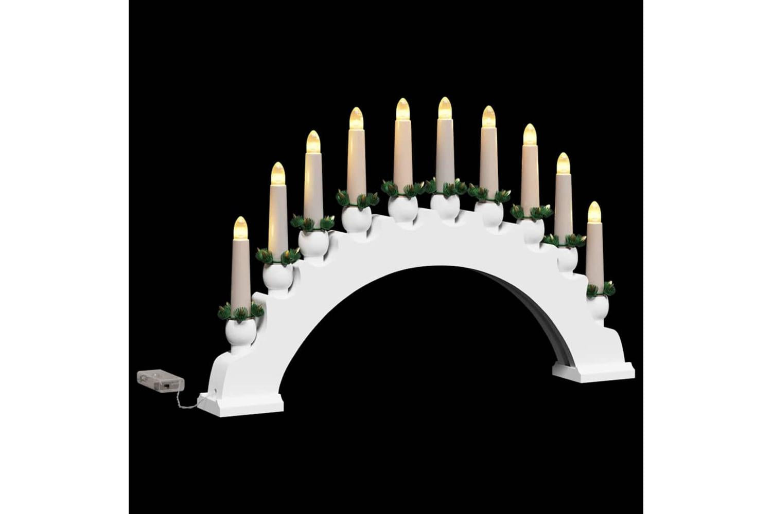 Vidaxl Christmas Candle Arch With 10 Led Candles White 47 X 5 X 29 Cm-5