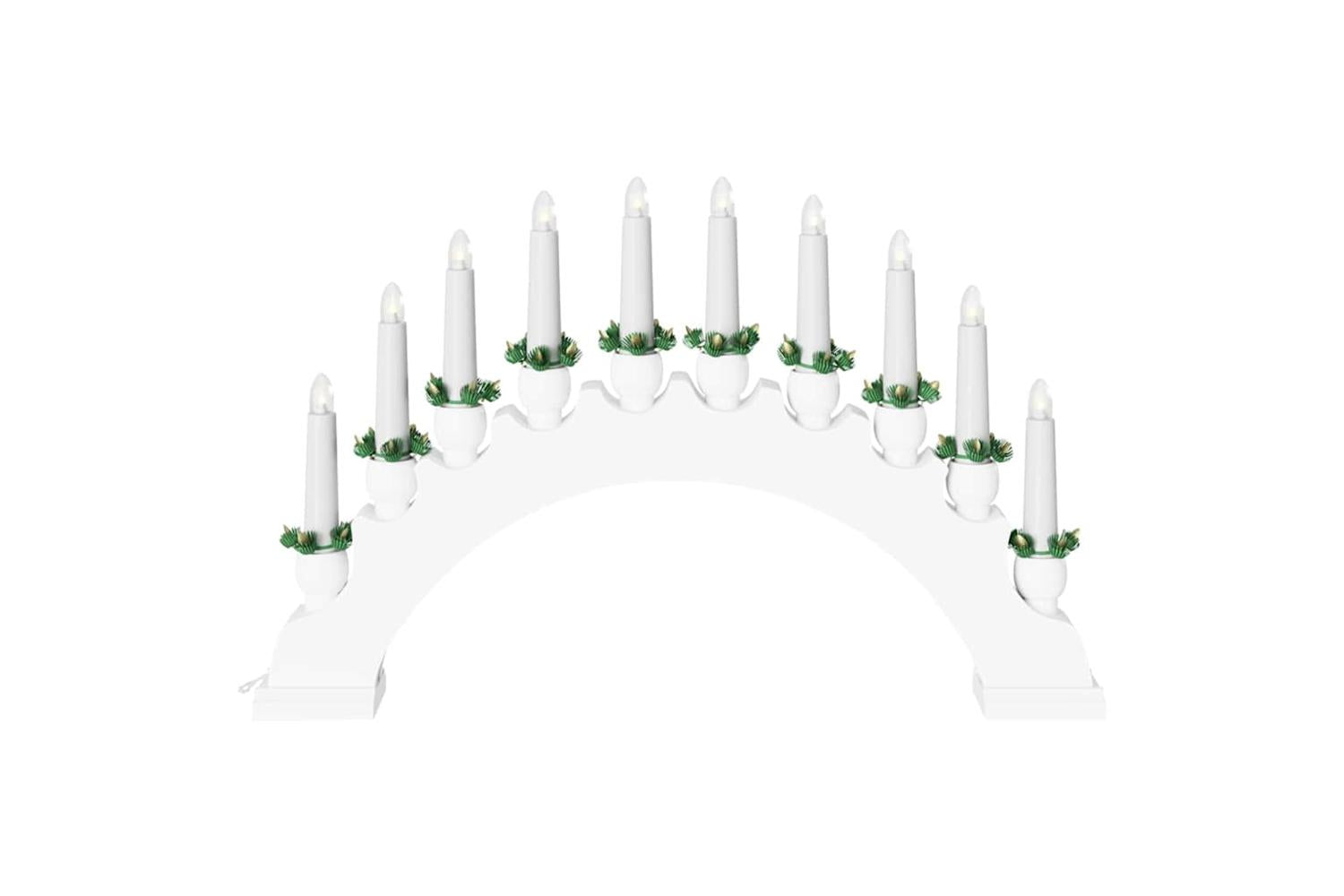 Vidaxl Christmas Candle Arch With 10 Led Candles White 47 X 5 X 29 Cm-6