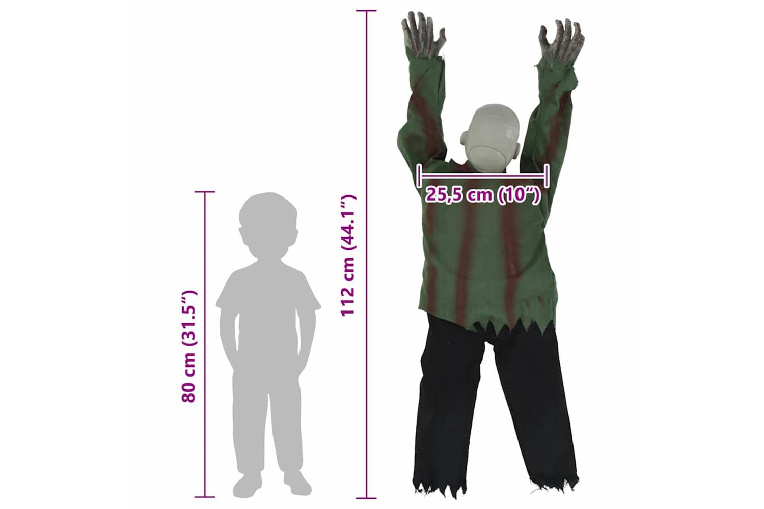 Vidaxl Halloween Crawling Zombie Green 112 X 255 X 215 Cm Polyester-10