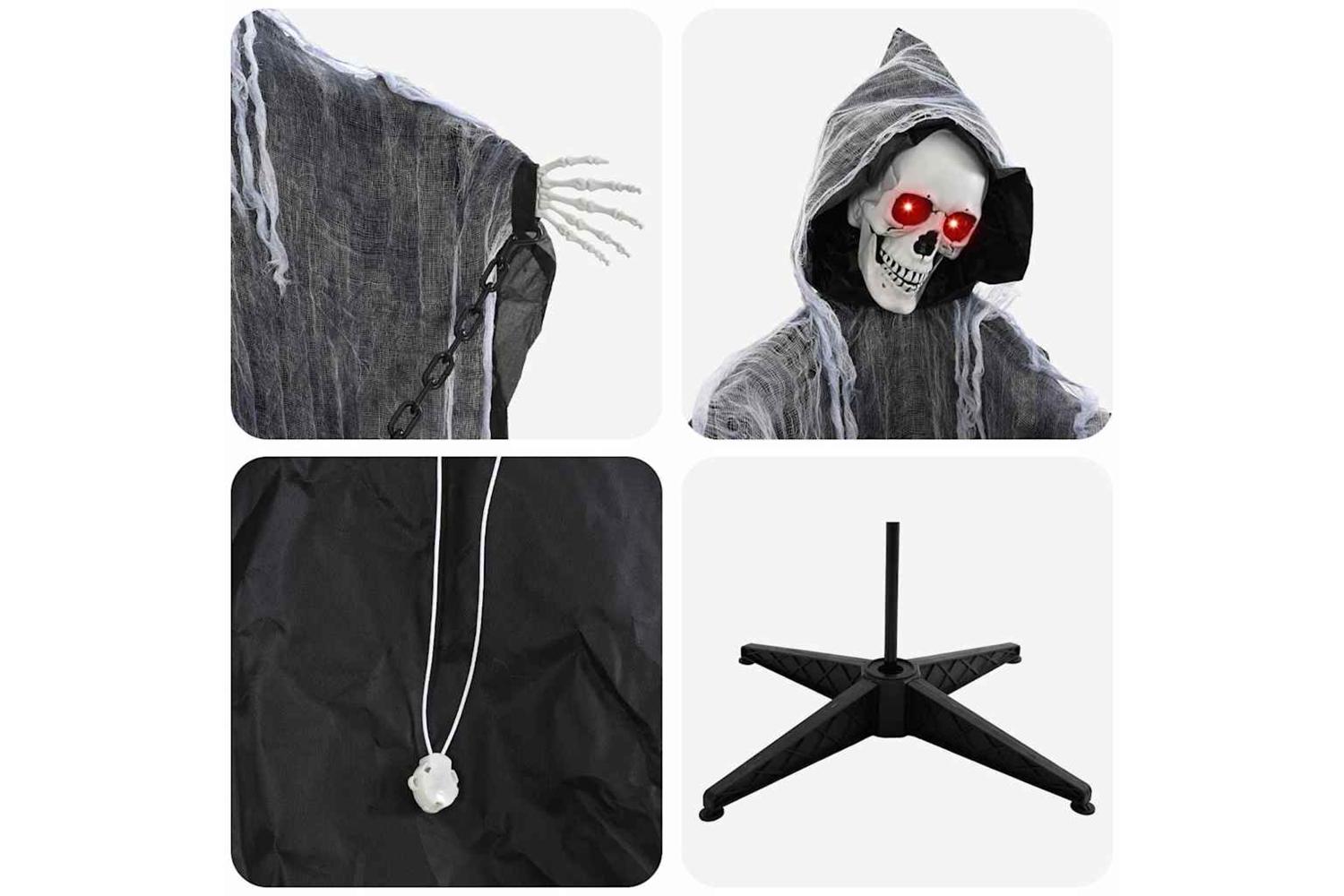 Vidaxl Halloween Grim Reaper Black 60 X 60 X 155 Cm Polyester-6