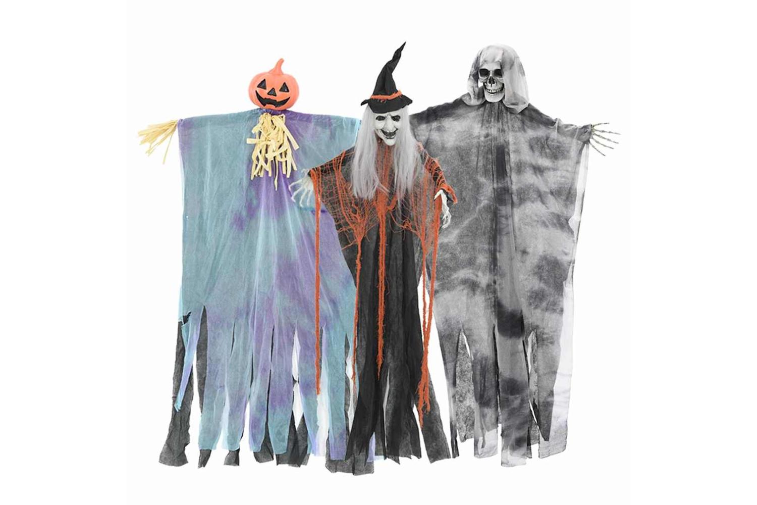 Vidaxl Halloween Hanging Ghost 3 Pcs Multicolour 61 X 97 Cm Polyester