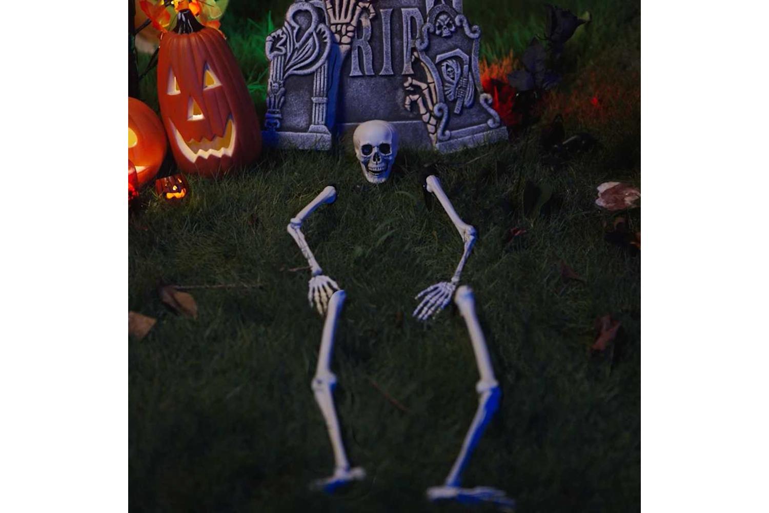 Vidaxl Halloween Skeleton White 20 X 10 X 95 Cm Plastic-3