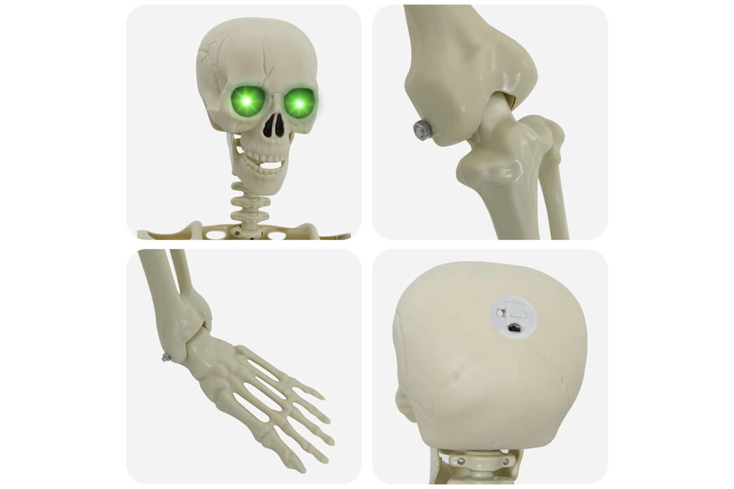 Vidaxl Halloween Skeleton White Plastic-6