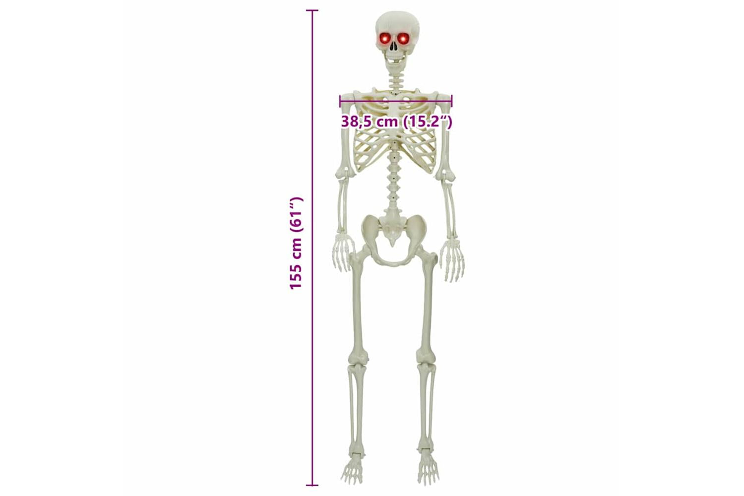 Vidaxl Halloween Skeleton White Plastic-8