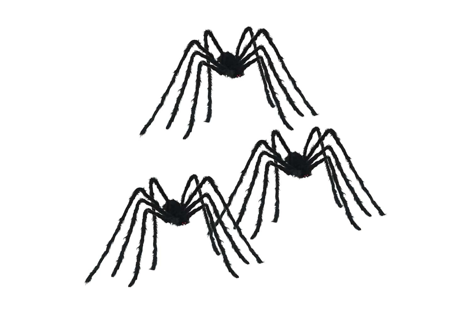 Vidaxl Halloween Spider Decoration 3 Pcs Black 200 Cm Polyester-2