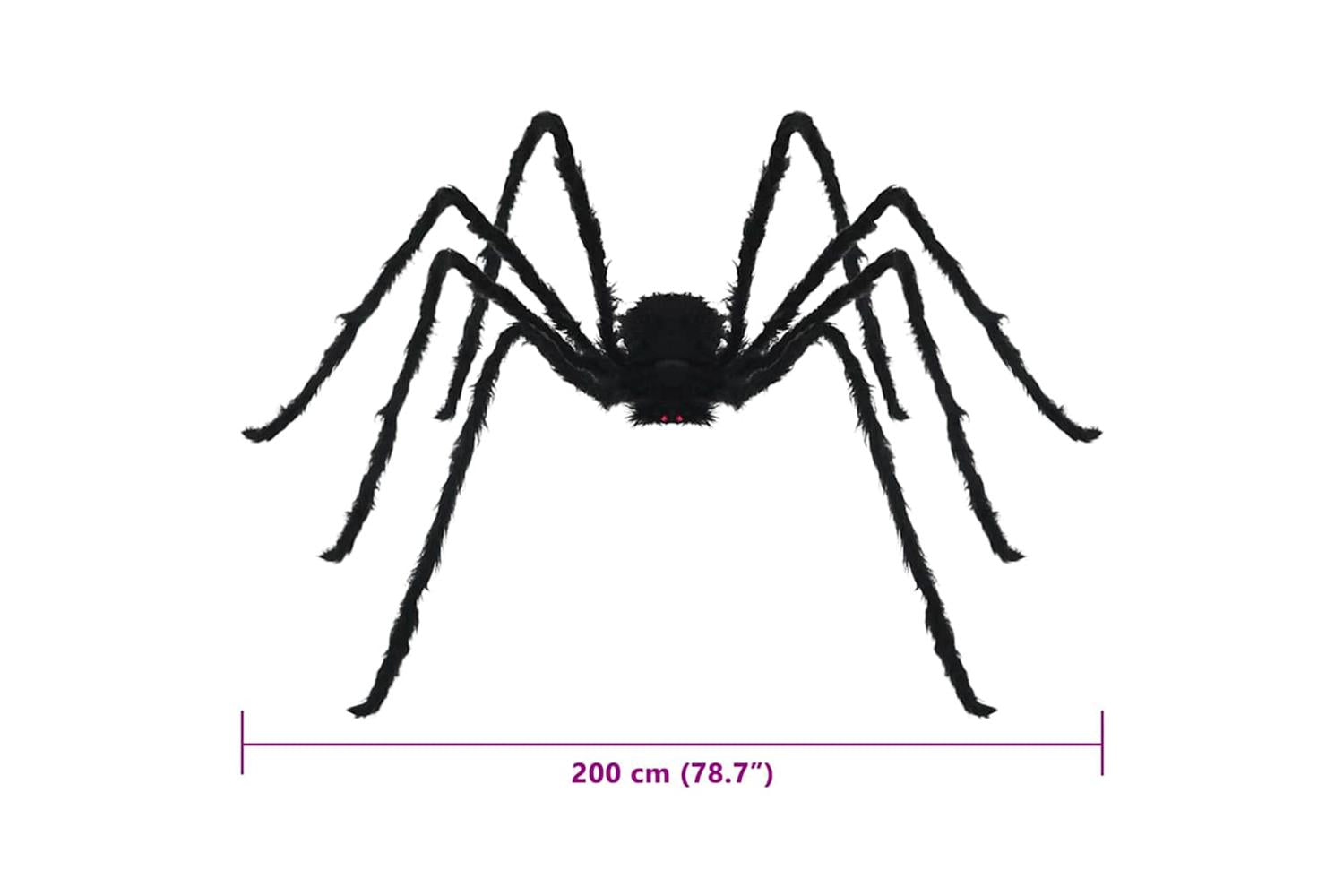 Vidaxl Halloween Spider Decoration 3 Pcs Black 200 Cm Polyester-10