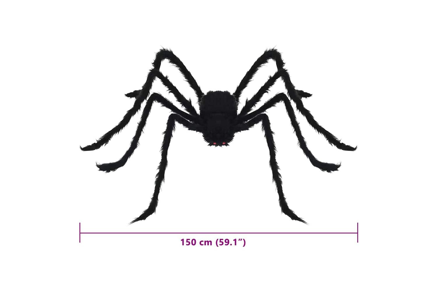 Vidaxl Halloween Spider Decoration 3 Pcs Black 150 Cm Polyester-10