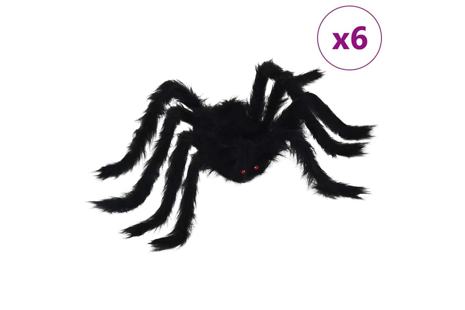 Vidaxl Halloween Spider Decoration 6 Pcs Black 75 Cm Polyester