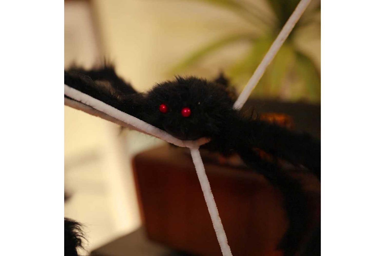 Vidaxl Halloween Spider Decoration With Webs 2 Pcs Black White 200 Cm-3
