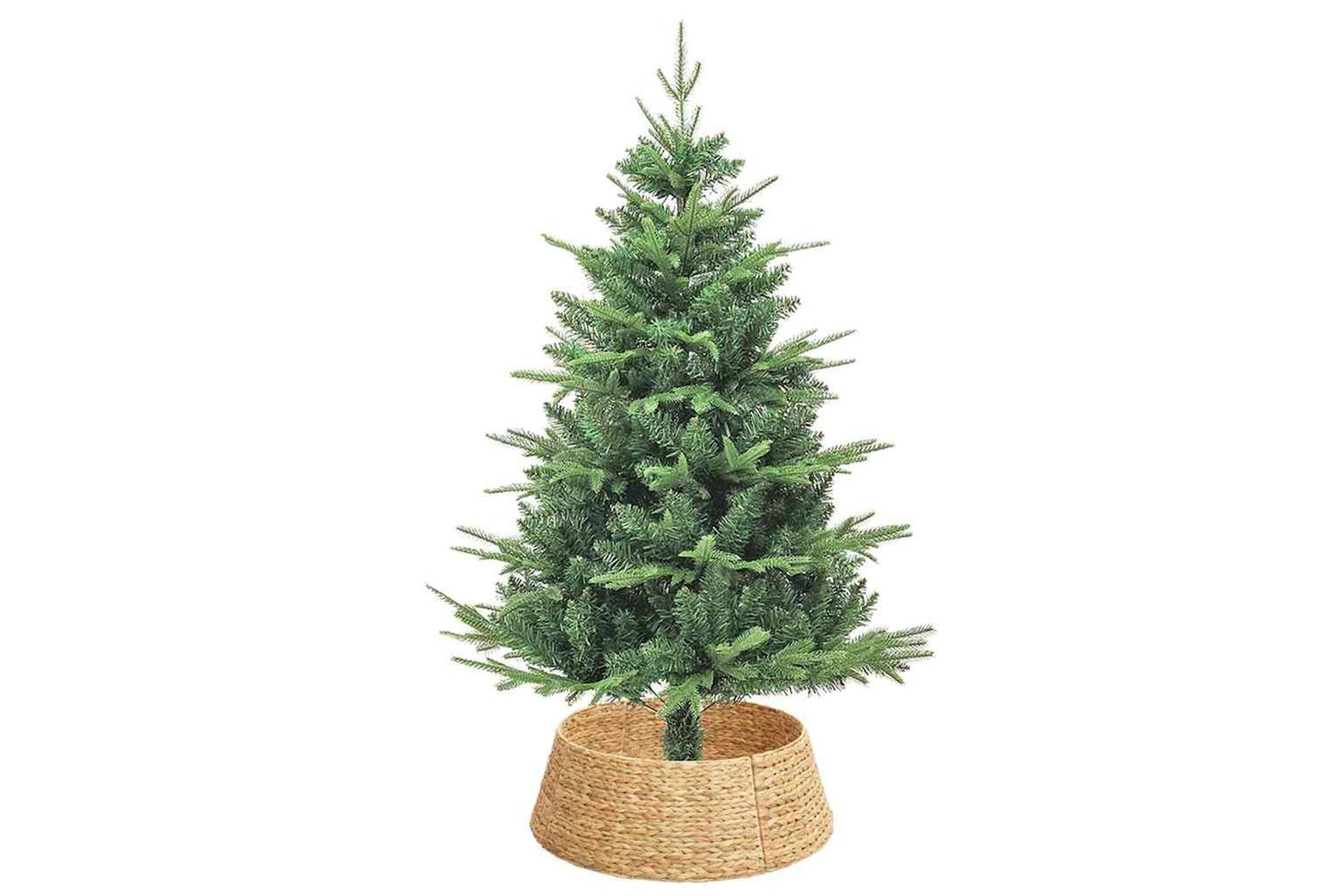 Vidaxl Christmas Tree Collar Brown 75 X 75 X 25 Cm Water Hyacinth-3