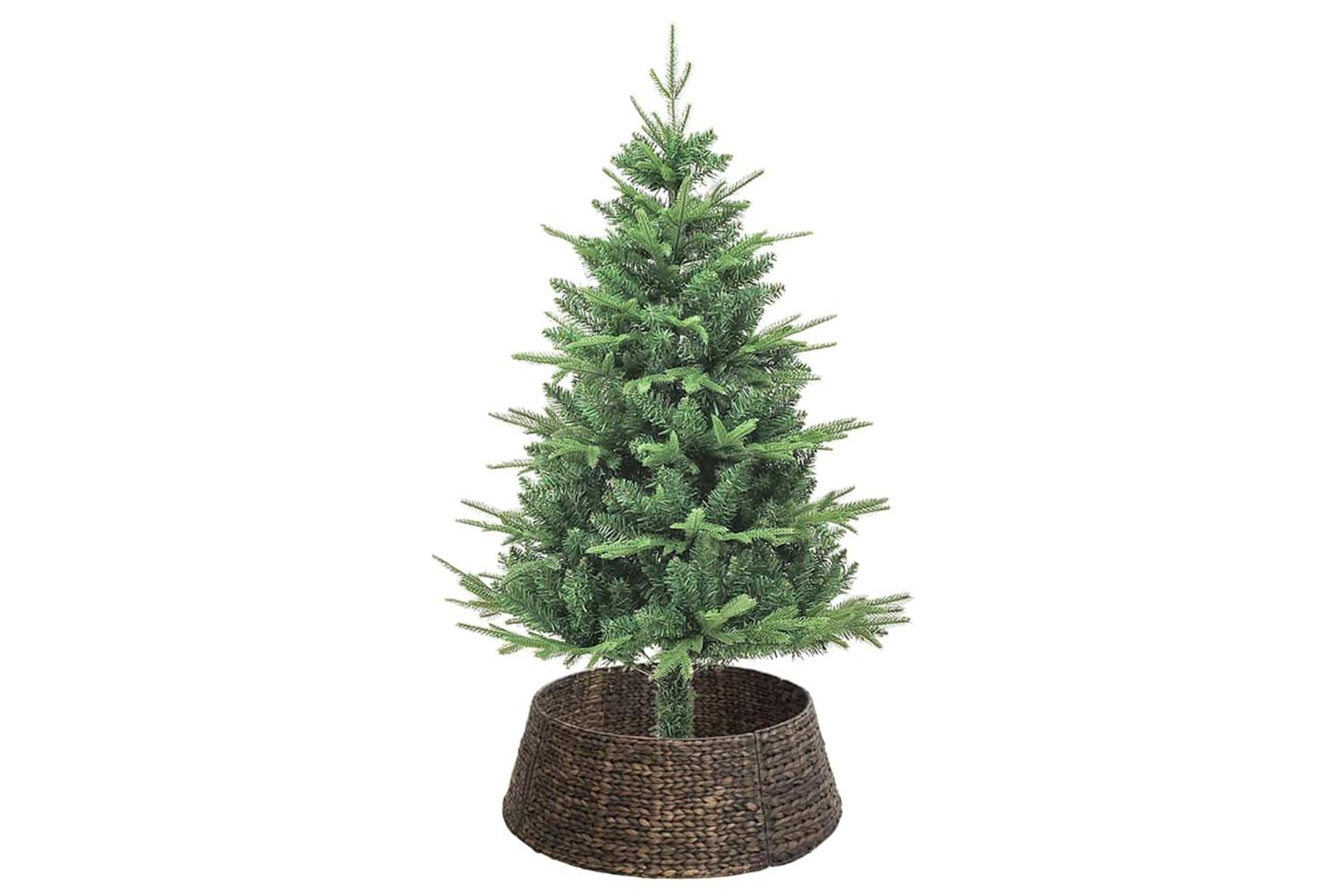 Vidaxl Christmas Tree Collar Black 75 X 75 X 25 Cm Water Hyacinth-3