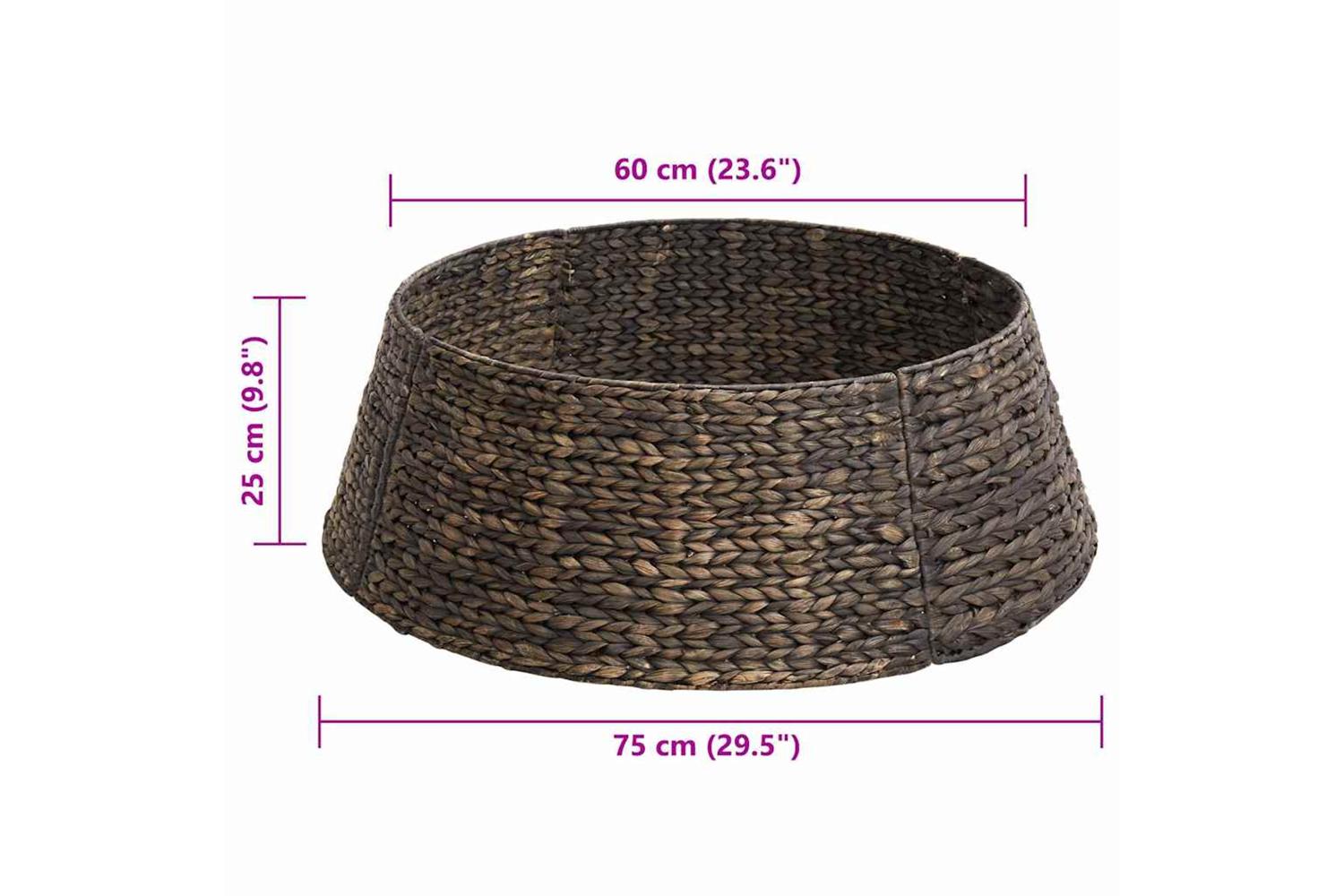 Vidaxl Christmas Tree Collar Black 75 X 75 X 25 Cm Water Hyacinth-7