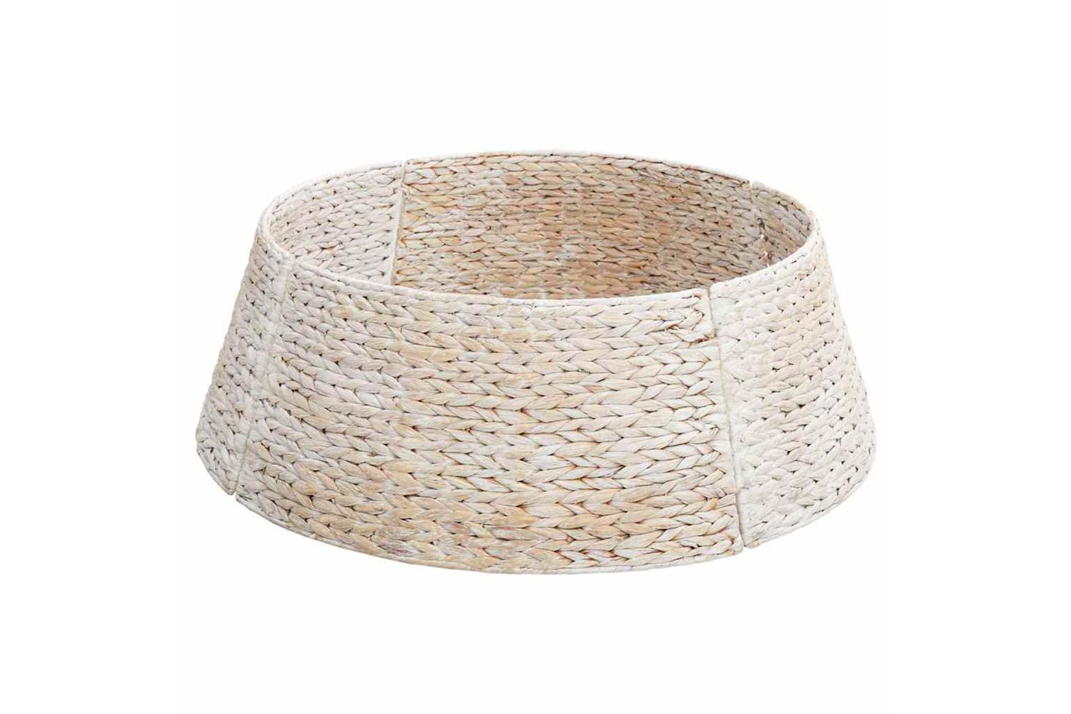 Vidaxl Christmas Tree Collar White 75 X 75 X 25 Cm Water Hyacinth-2