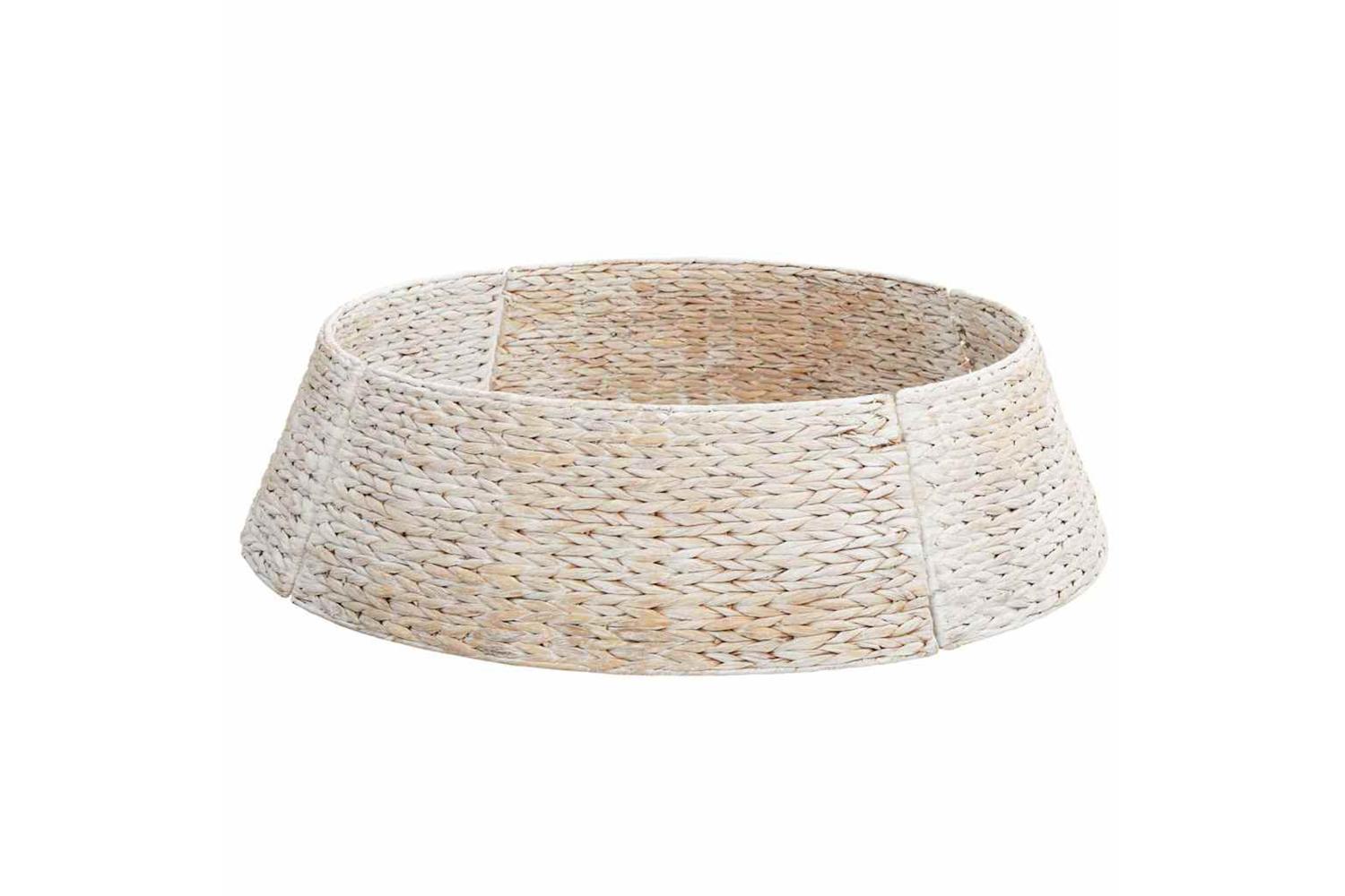 Vidaxl Christmas Tree Collar White 105 X 105 X 28 Cm Water Hyacinth-2