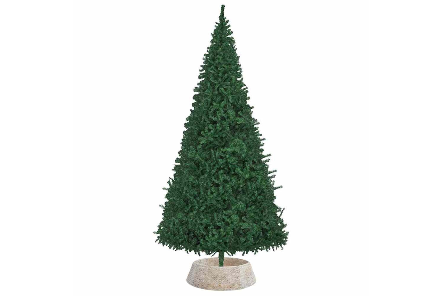 Vidaxl Christmas Tree Collar White 105 X 105 X 28 Cm Water Hyacinth-3