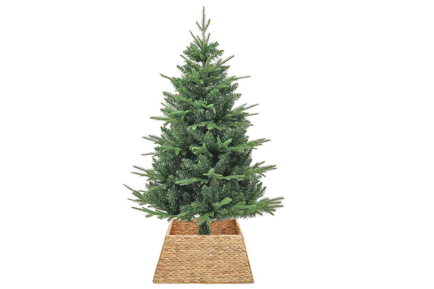 Vidaxl Christmas Tree Collar Brown 70 X 70 X 28 Cm Water Hyacinth-3