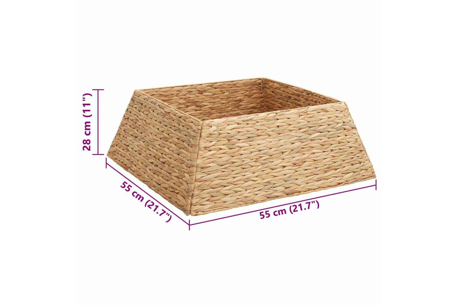 Vidaxl Christmas Tree Collar Brown 70 X 70 X 28 Cm Water Hyacinth-7