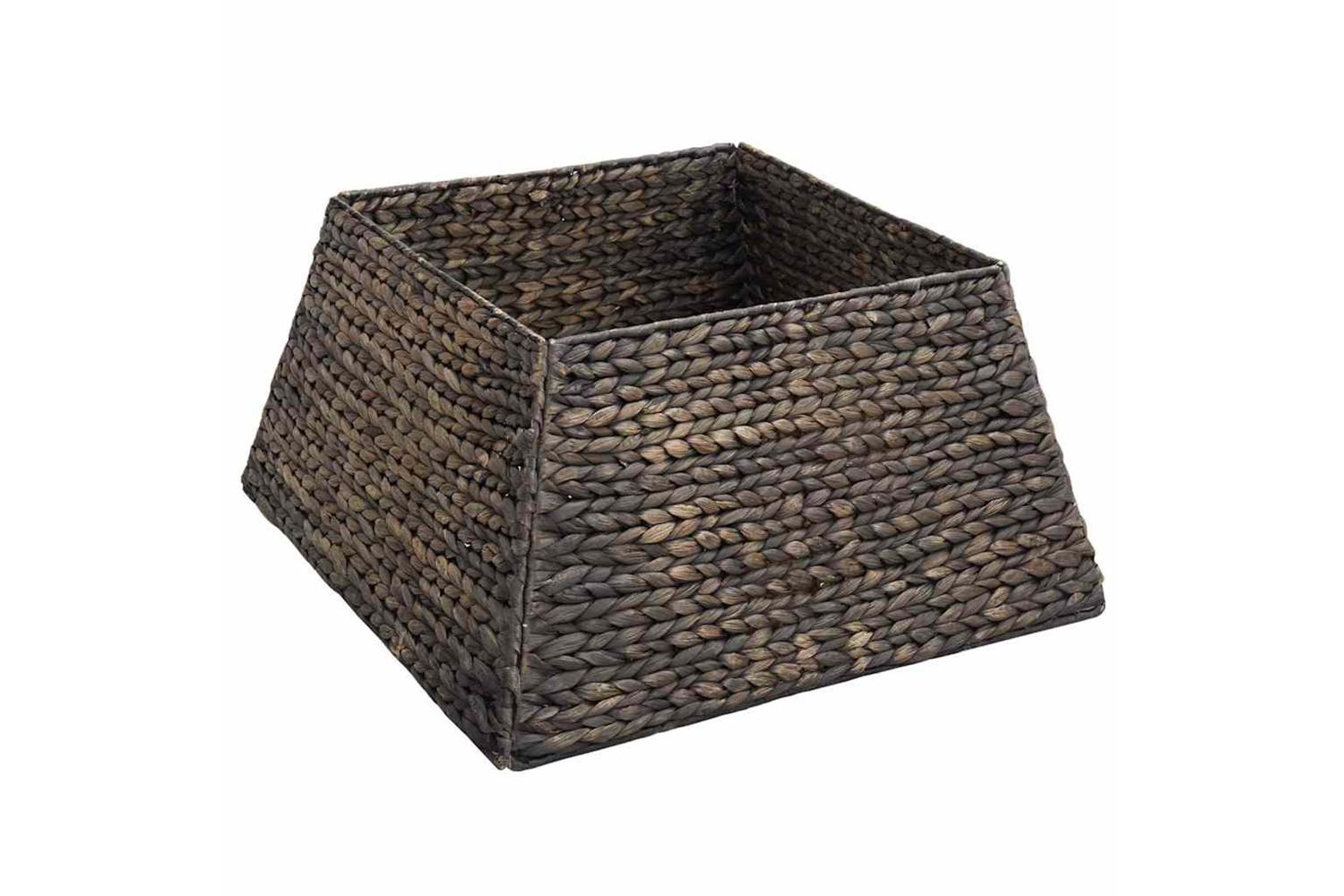 Vidaxl Christmas Tree Collar Black 50 X 50 X 25 Cm Water Hyacinth