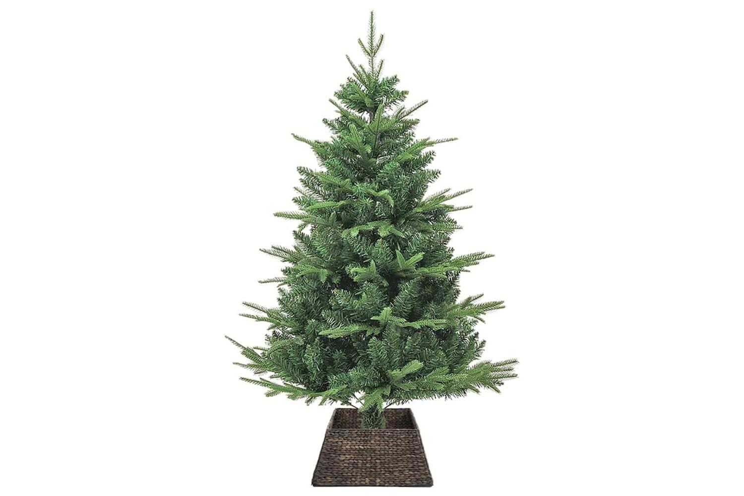 Vidaxl Christmas Tree Collar Black 50 X 50 X 25 Cm Water Hyacinth-3