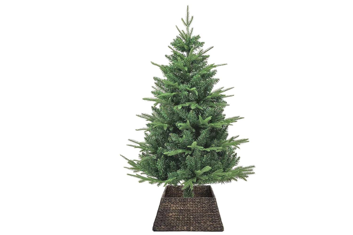 Vidaxl Christmas Tree Collar Black 60 X 60 X 28 Cm Water Hyacinth-3