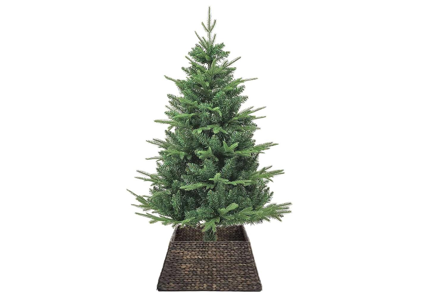 Vidaxl Christmas Tree Collar Black 70 X 70 X 28 Cm Water Hyacinth-3