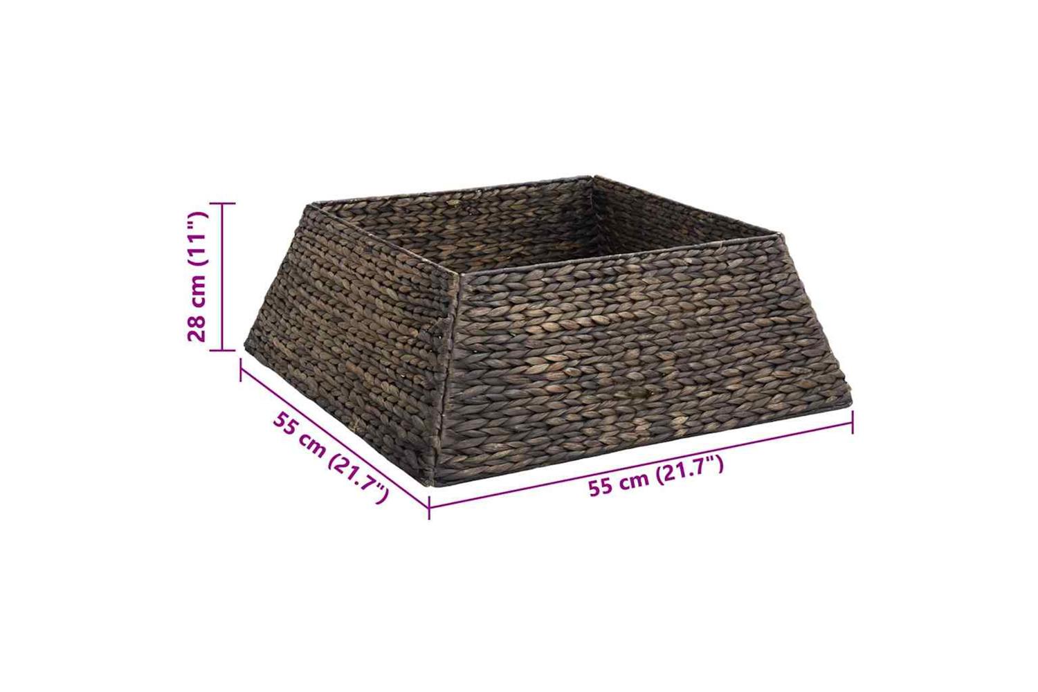 Vidaxl Christmas Tree Collar Black 70 X 70 X 28 Cm Water Hyacinth-7