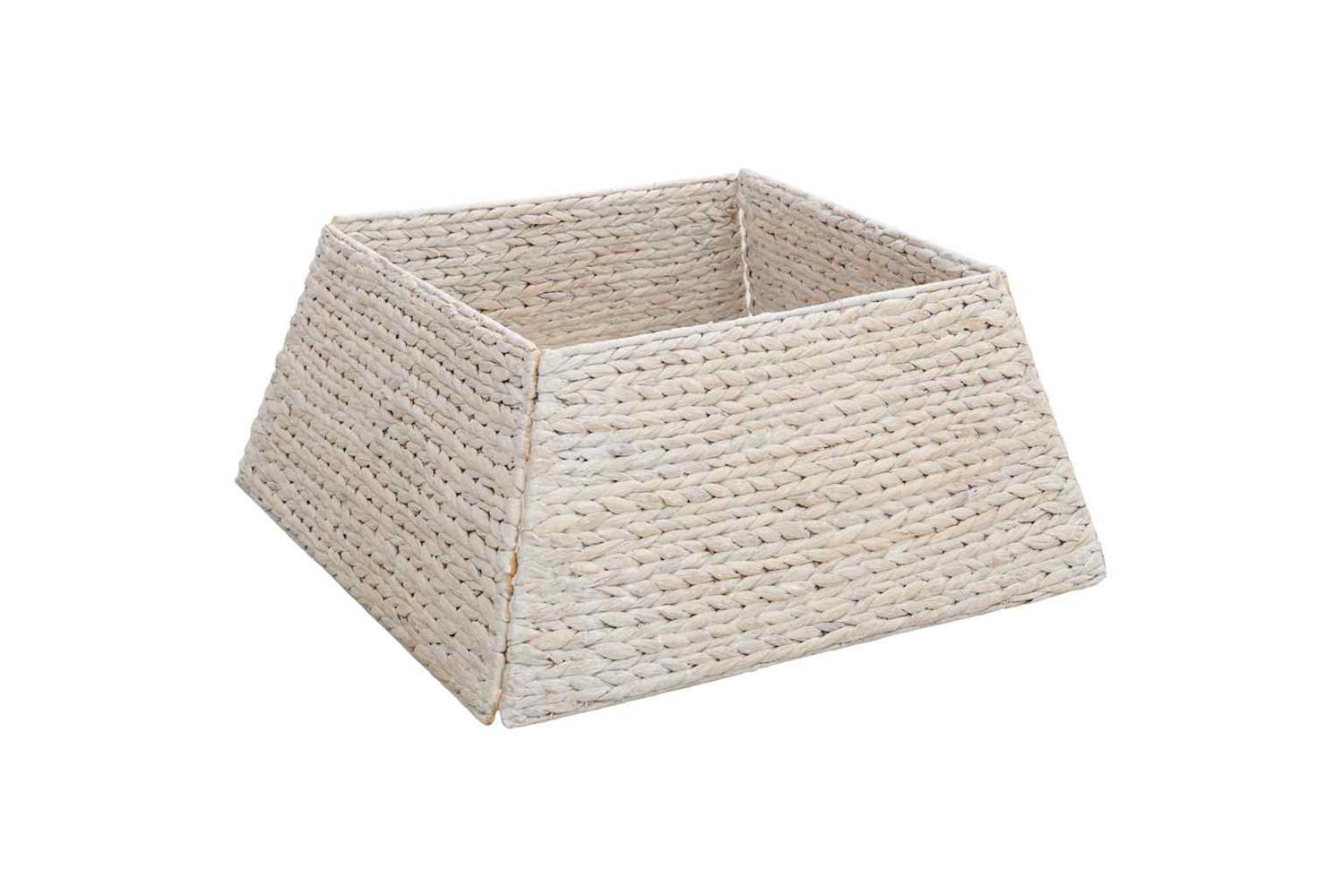 Vidaxl Christmas Tree Collar White 60 X 60 X 28 Cm Water Hyacinth